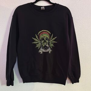 Gildan Black Crewneck Sweater with Graphic Design